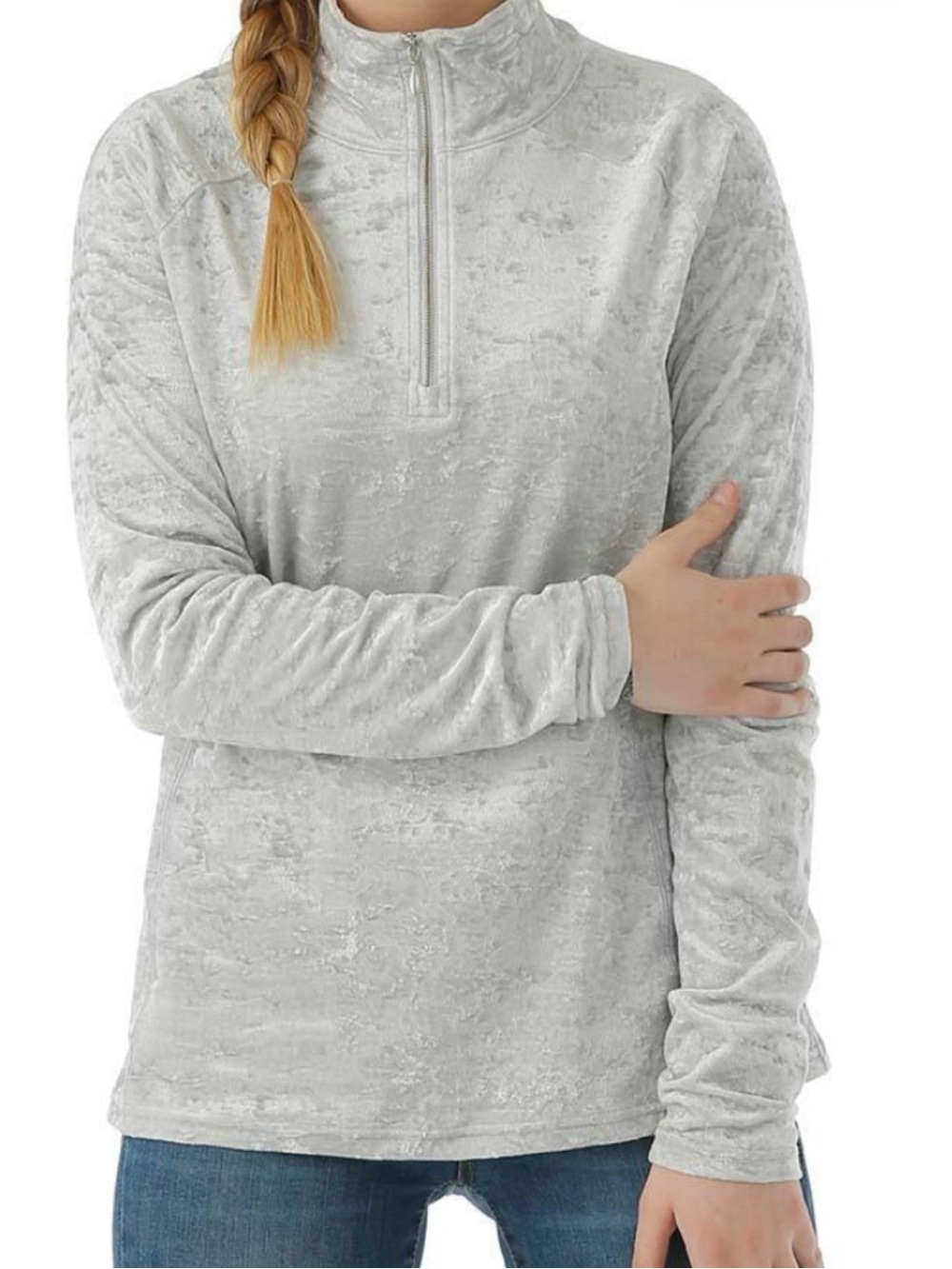 🧡 NW Lexington Ave Sweatshirt half zip grey camouflage